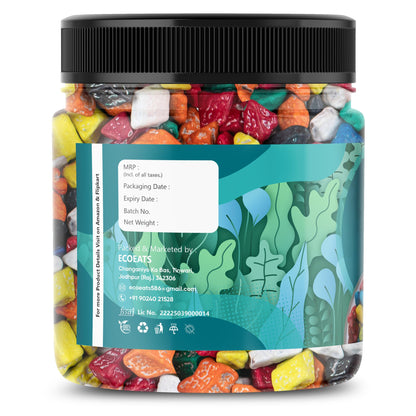 Ecoeats Chocolate Stone Candy | Fun & Colorful Candy-Coated Chocolates | Crunchy, Sweet & Irresistible Treat | Ideal for Gifting, Party Favors & Snacking(100gm)