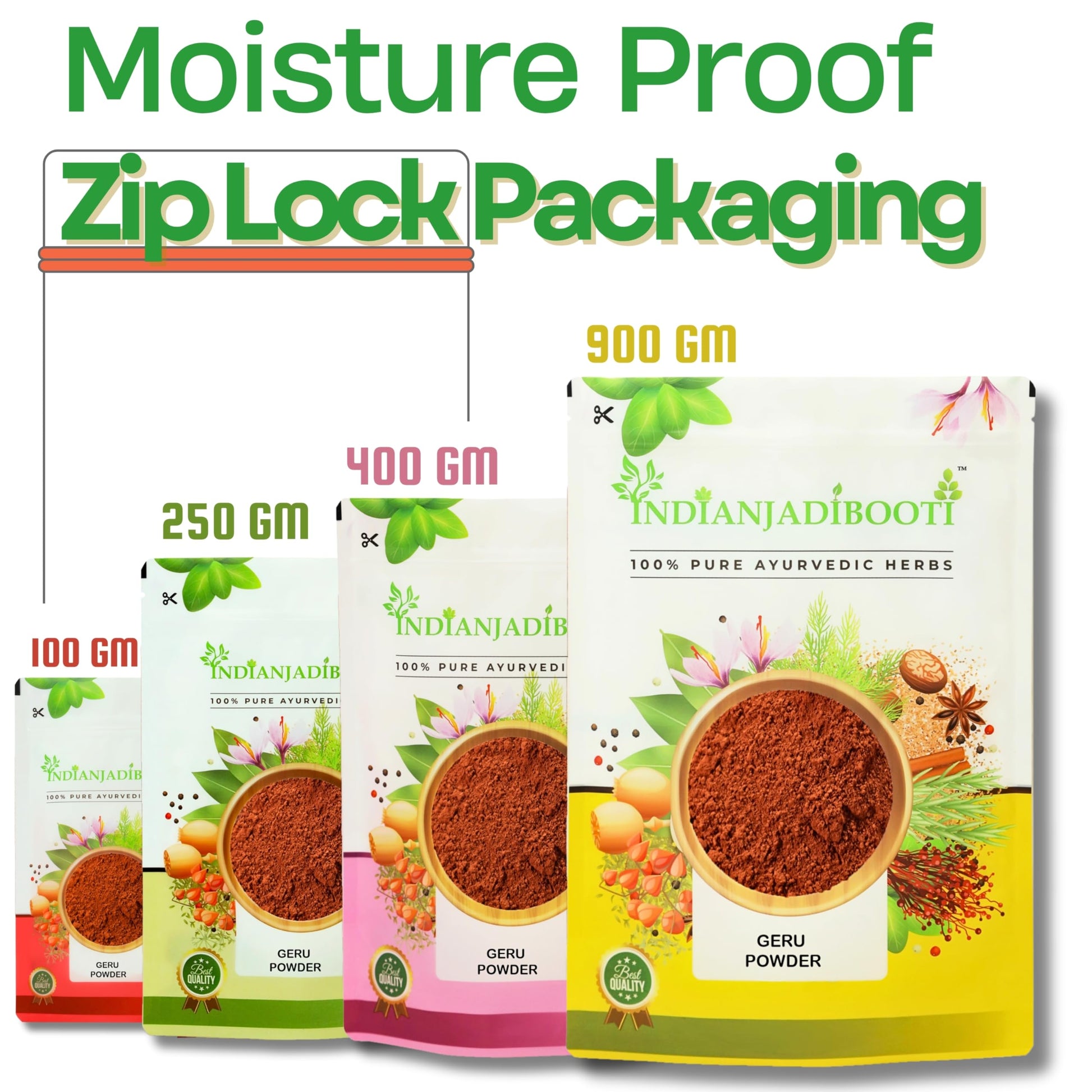 IndianJadiBooti Geru Powder - Red Ochre Powder, 400 Grams- image 3