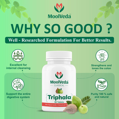 Moolveda Triphala Tablets | Uses For Digestion, Constipation and Detox- image 5