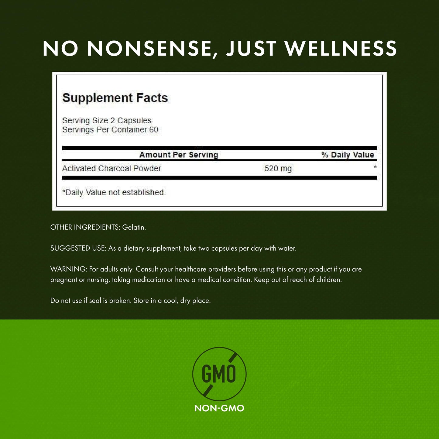 Swanson Charcoal 260 Mg 120 Capsules- image 6