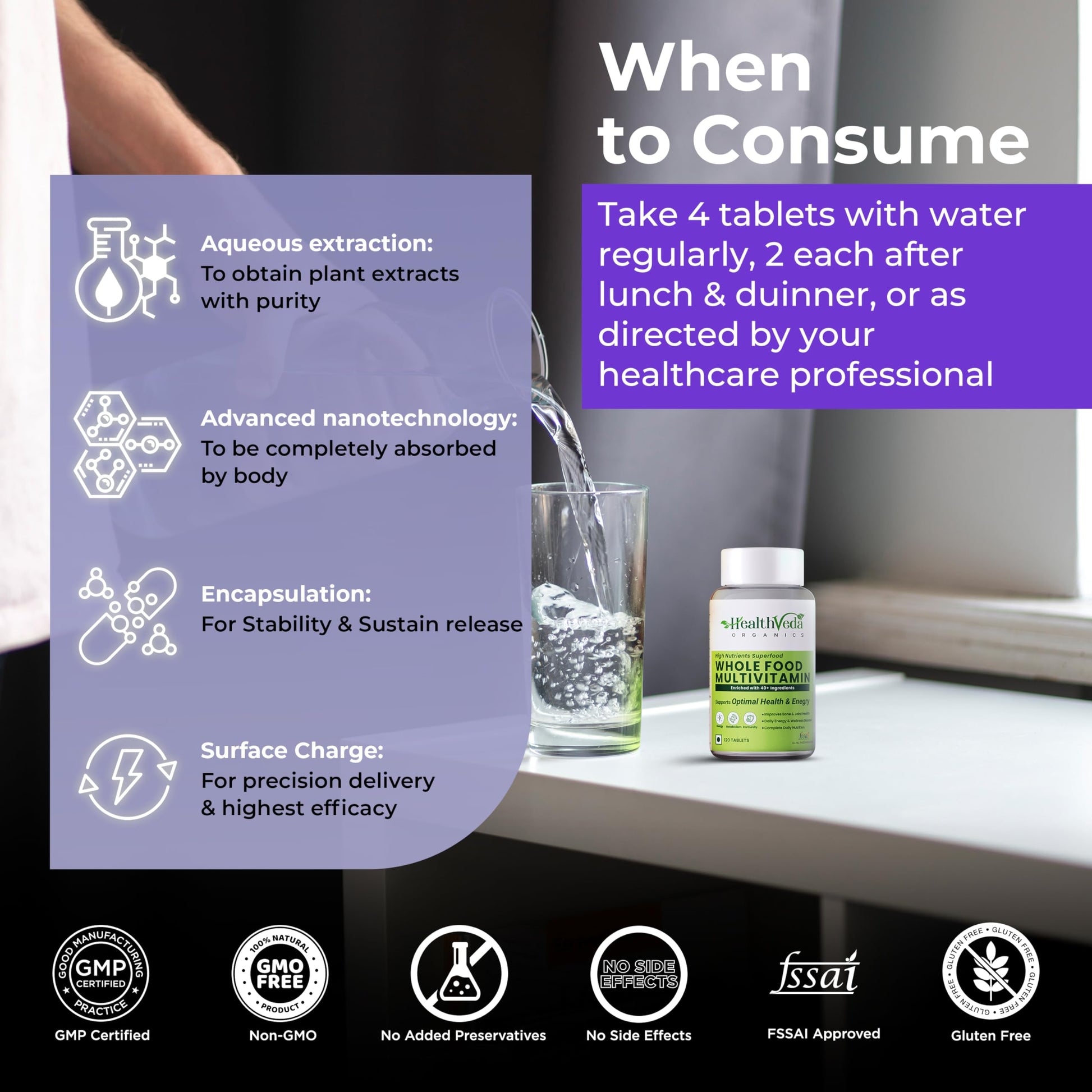 HEALTH VEDA ORGANICS PRIVATE LIMITED Whole Food Multivitamin With Natur- image 3