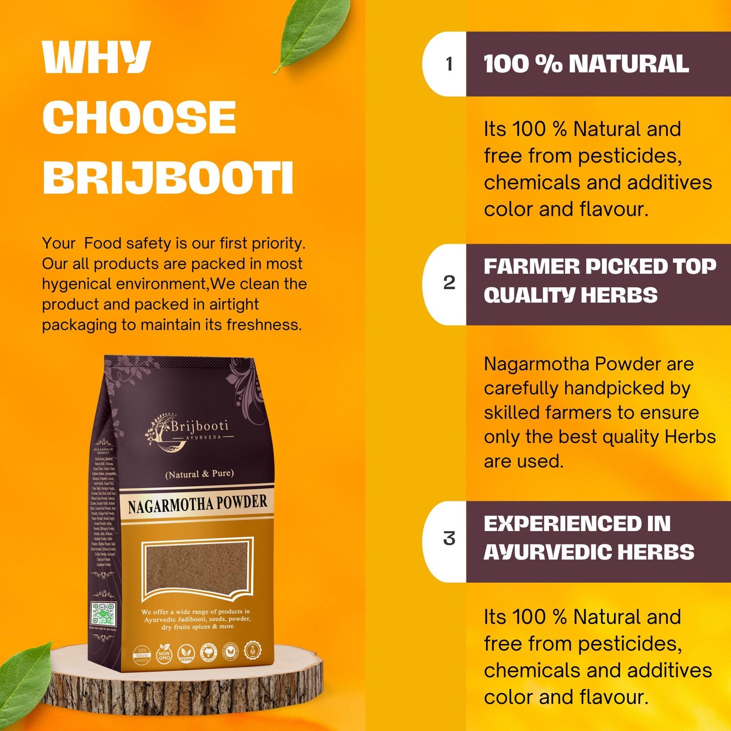 BIRJU MAHAVIR 400 Gr Nagarmotha Powder - Cyperus Rotundus Powder, Natur- image 3