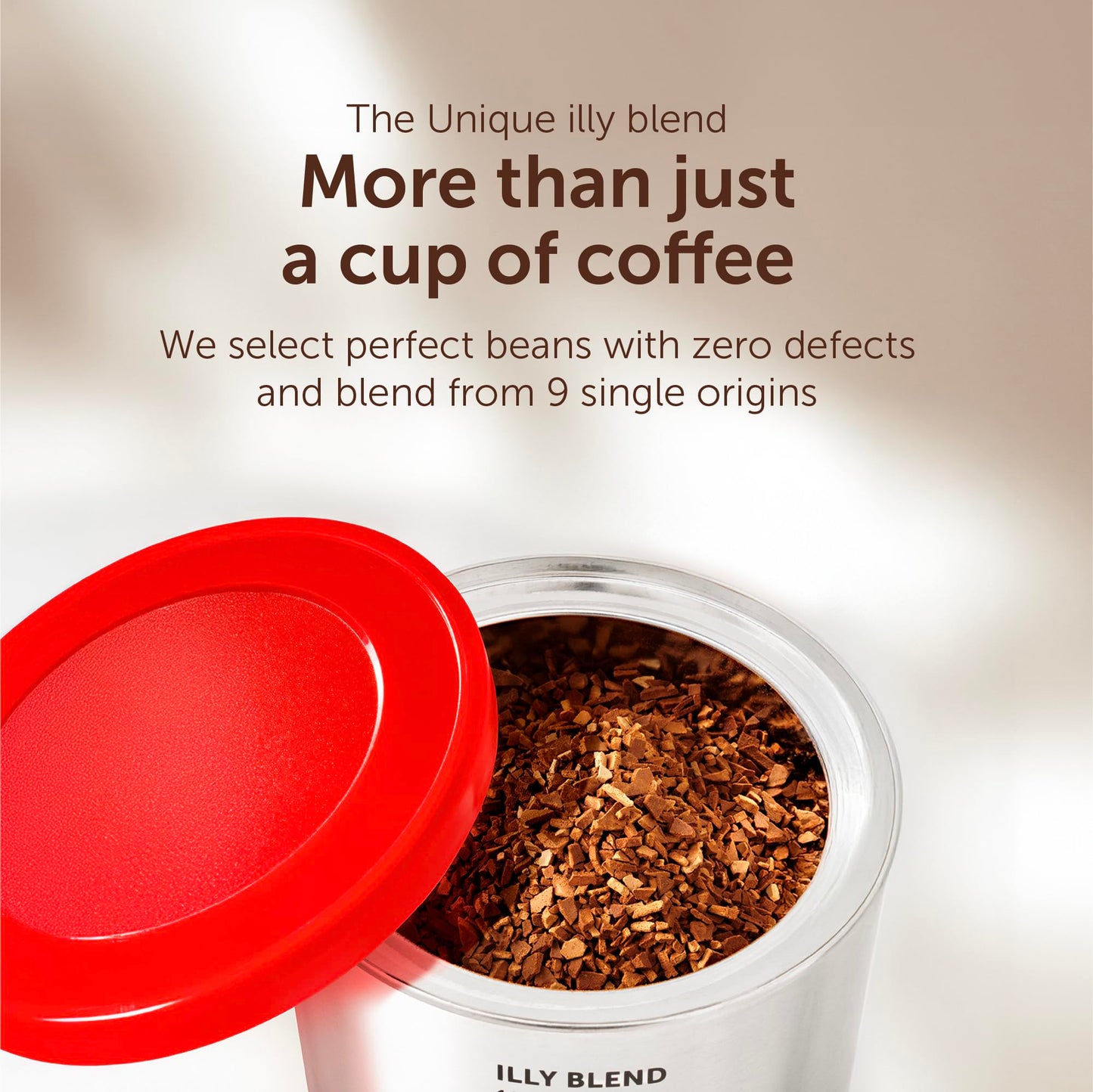 Illy Blend 100% Arabica Roasted Instant Round Coffee Tin, 95g