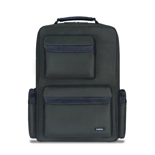 Carriall Vogue Premium Green Laptop Bag, 21.6L | Fits upto 17inch Laptop/Macbook, Water Resistant | iPhone & iPad Pockets | Laptop Backpack For Office, College & Travel | Laptop Bag For Men