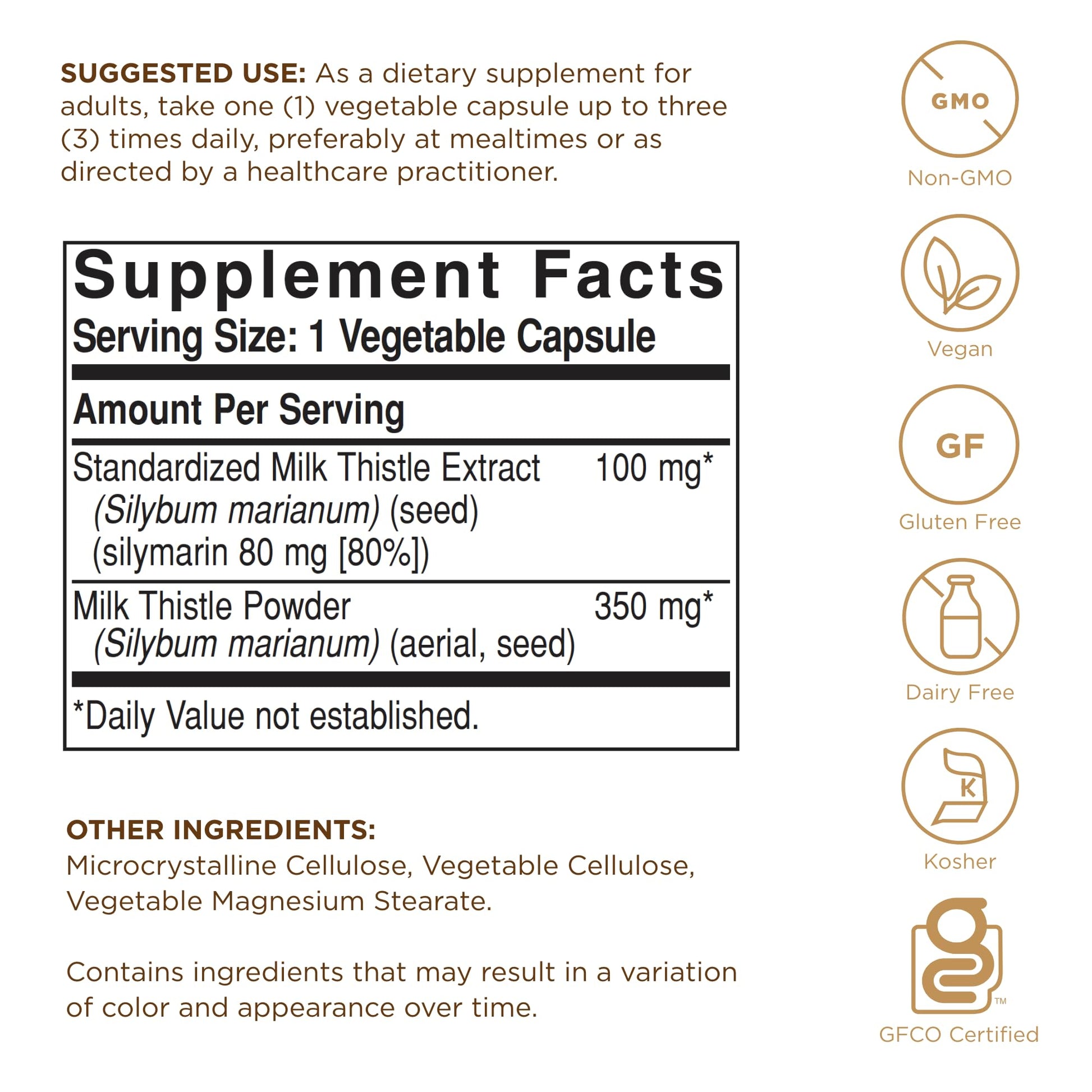 Solgar, Milk Thistle, 250 Vegetable Capsules- image 6