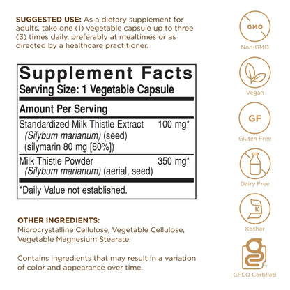 Solgar, Milk Thistle, 250 Vegetable Capsules- image 6