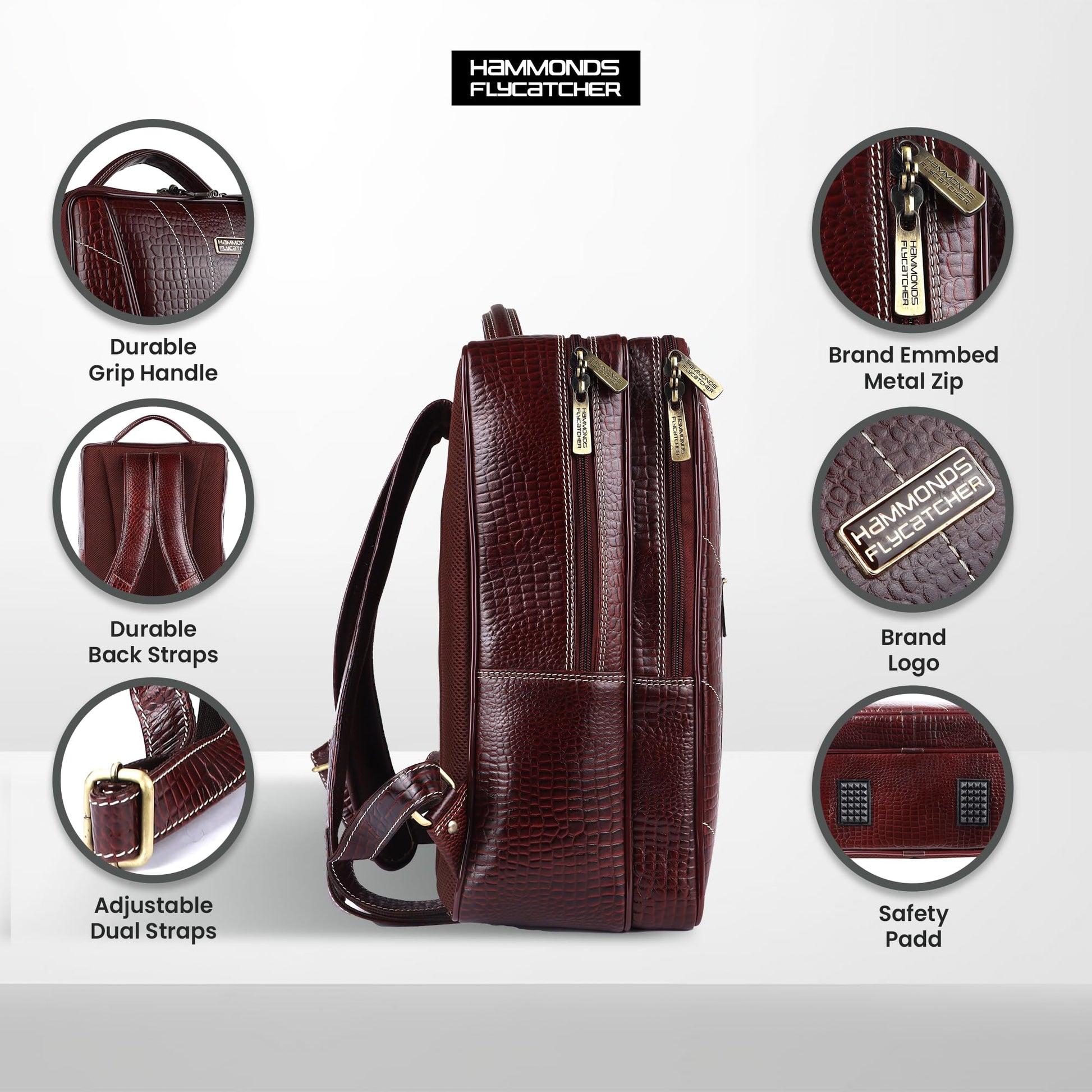 HAMMONDS FLYCATCHER Genuine Leather Laptop Backpack for Unisex - Stylis- image 4