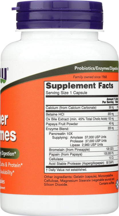 Now Foods Super Enzymes, 90 Capsules- image 3