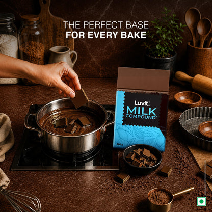 LuvIt. Cocoa Crush - Milk Compound Bars | Perfect for Baking, Frosting, Chocolate Making | 500g