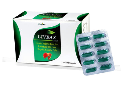 Natural Liver Support Supplement with Ayurvedic Herbs (Bhringraj, Punarnava, Kutki) - Promotes Detox & Healthy Digestion (Pack of 3)