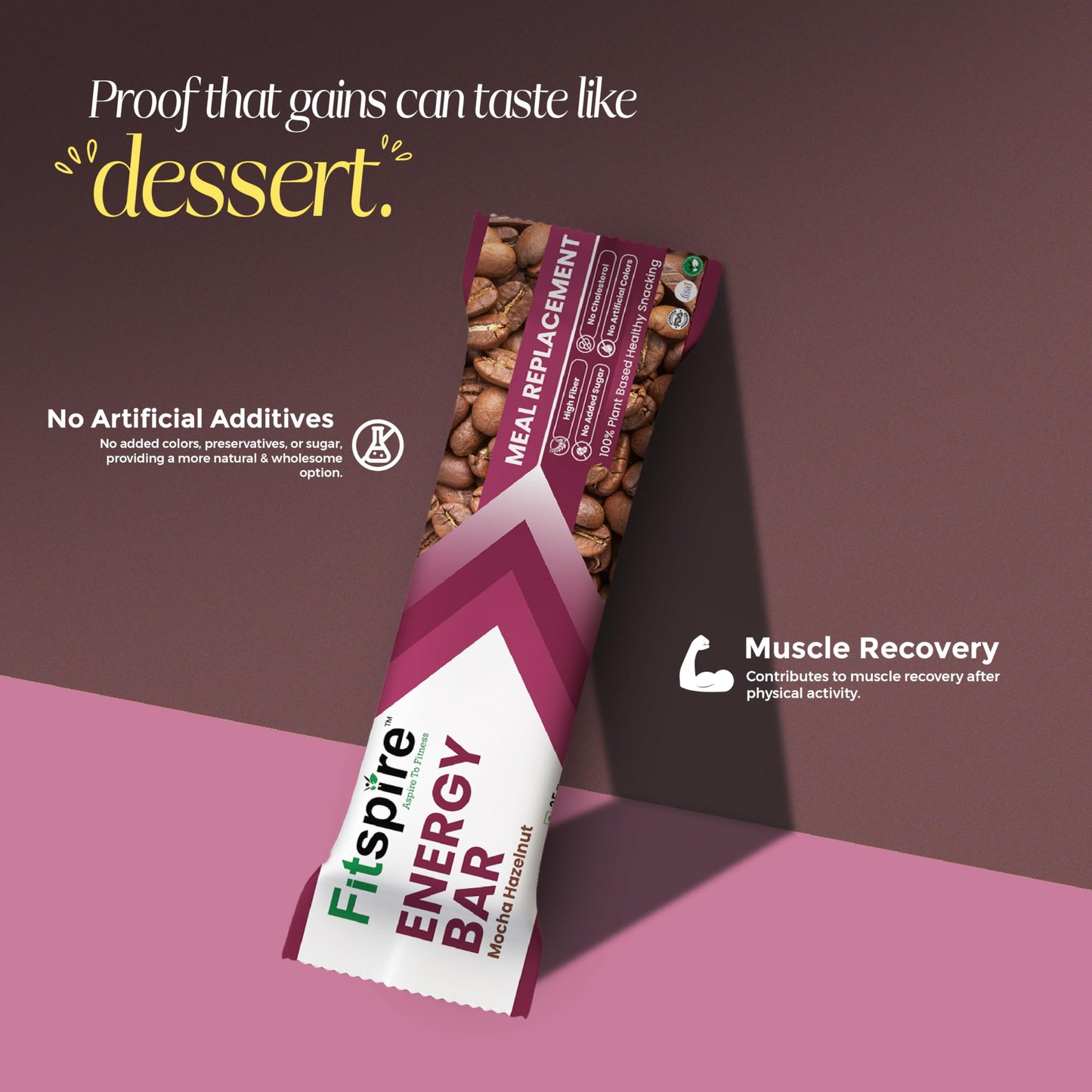 Fitspire Banana Walnut Energy Bar | 21g Protein With Premium Advanced W- image 6