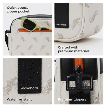 MOKOBARA Friday Sling Bag Unisex Everyday Travel Crossbody Pouch Off White