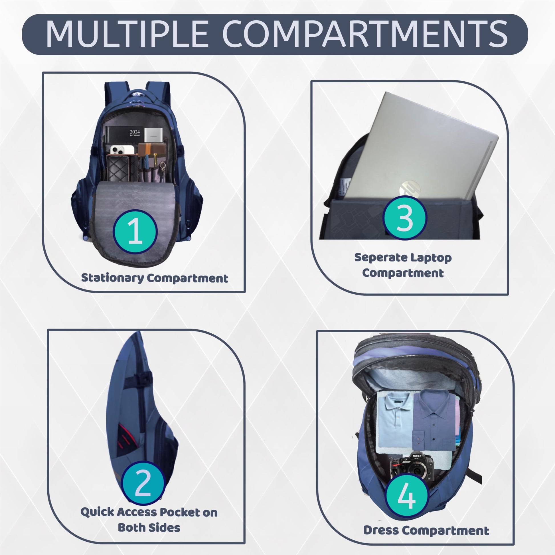 HOEXL 40L Premium Laptop Backpack - Waterproof Bags for Men and Women f- image 5