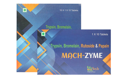 MACH-ZYME Trypsin, Bromelain, Rutoside & Papain Tablets (Pack of 3) - Natural Health Care Supplement