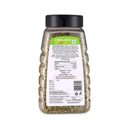 Naturesmith Oregano Herb 150g | Premium Dried Oregano for Authentic Flavor | Ideal for Cooking, Seasoning, and Garnishing | Perfect for Italian, Mediterranean, and Mexican Dishes | 150g
