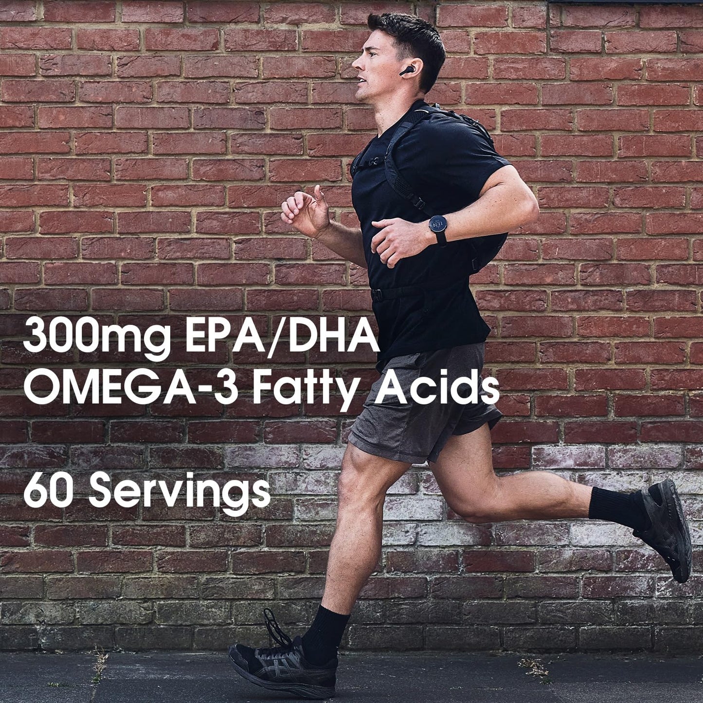Optimum Nutrition (ON) Fish Oil - 60 Capsules, 300mg EPA/DHA Omega -3 Fatty Acids for Strong Bones-Healthy Joints, Brain, Heart, Skin & Eye Health