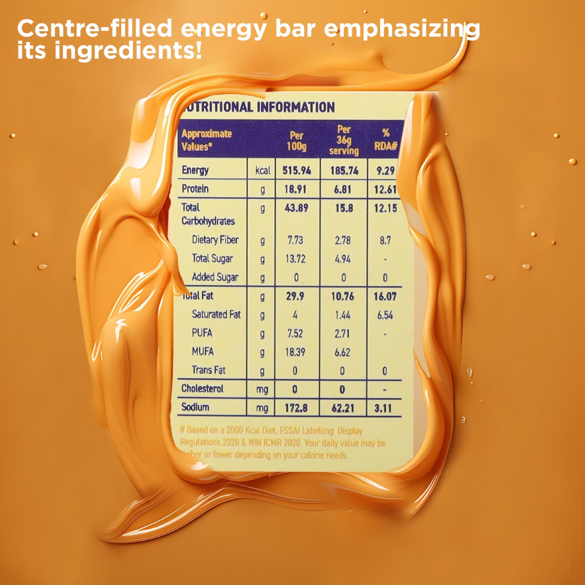 STROOM Asia's First Centre Filled Energy Bars | 7g Protein (8 Bars, 36- image 3