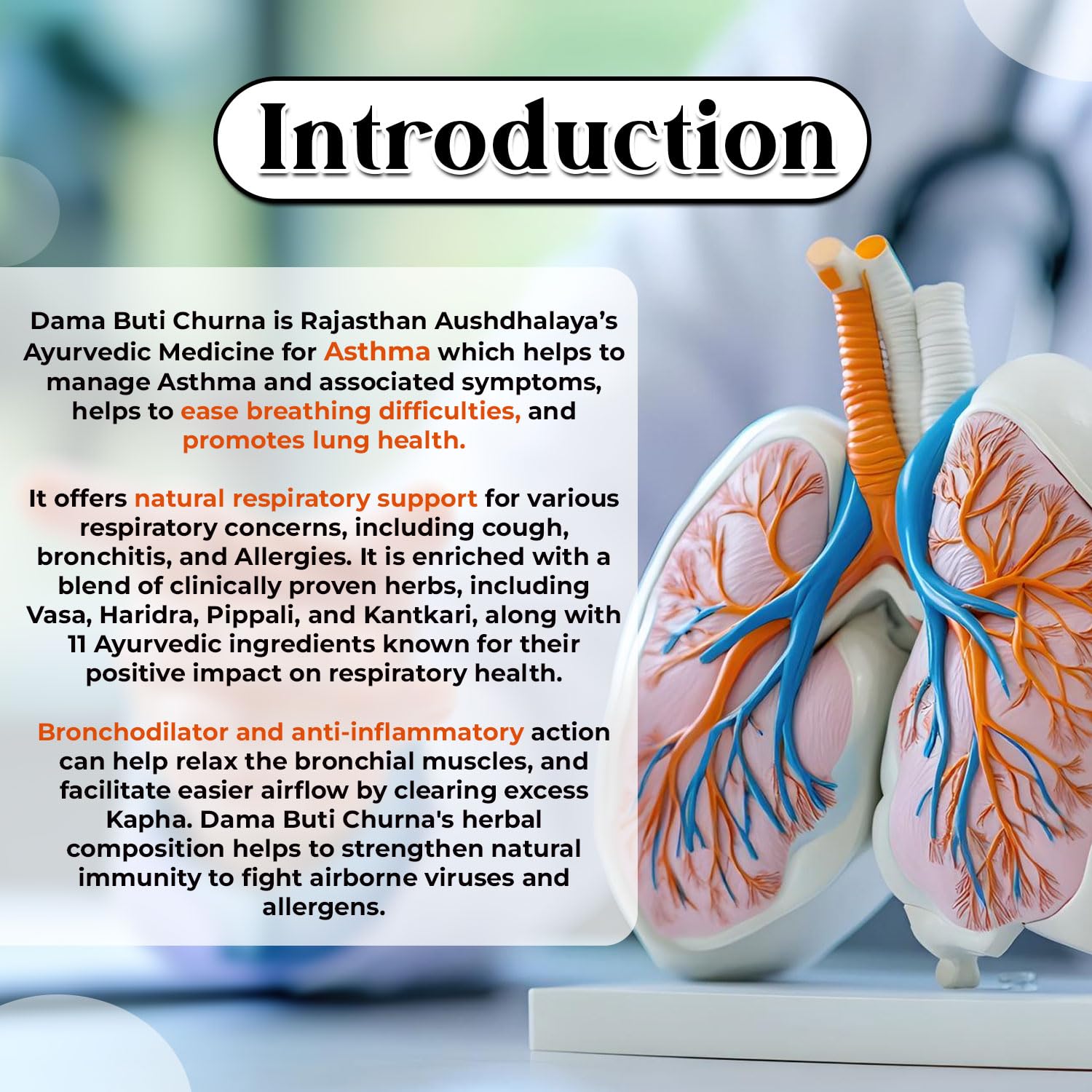 Dama Buti Churna, 135 gm. Herbal Churna for Dama- image 8