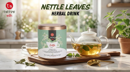 "Tattva Adih Himalayan Stinging Herbal Nettle Leaf Infusion | 50 grams, 30+ Cups I Brain Health, Hair Growth & Digestion | Caffeine-Free Nettle Leaves in Airtight Tin "