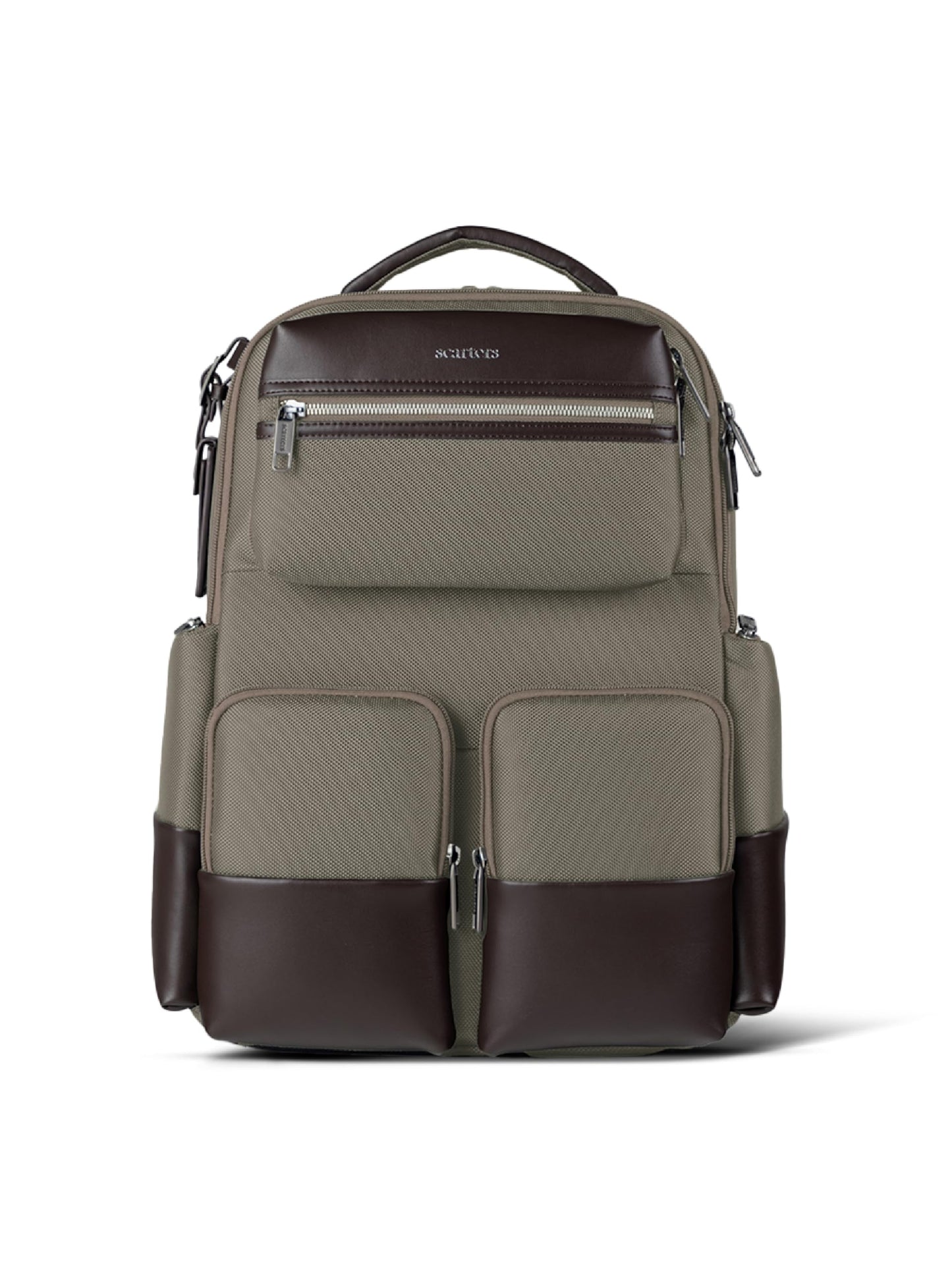 scarters Terminal- 16” Spacious Multi Compartment Backpack Laptop Bag | 24 Litres | (Beige)