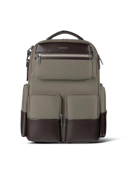 scarters Terminal- 16” Spacious Multi Compartment Backpack Laptop Bag | 24 Litres | (Beige)
