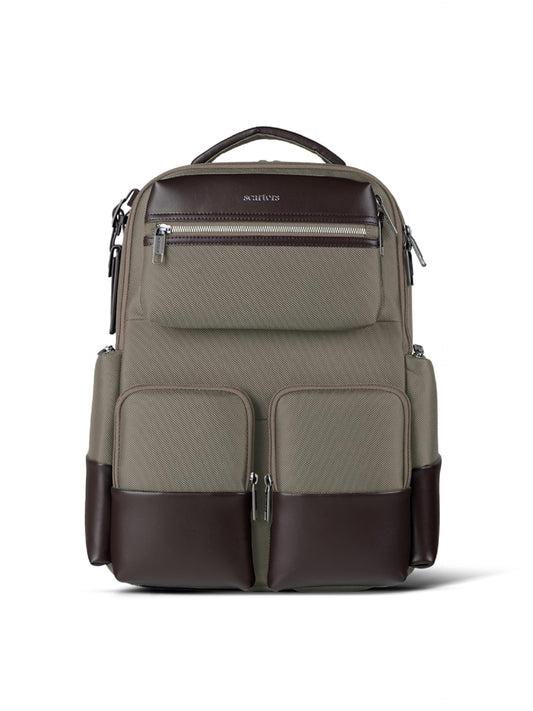 scarters Terminal- 16” Spacious Multi Compartment Backpack Laptop Bag | 24 Litres | (Beige)