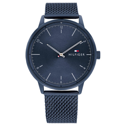 Tommy Hilfiger Analog Blue Dial Stainless Steel Strap Watch for Men