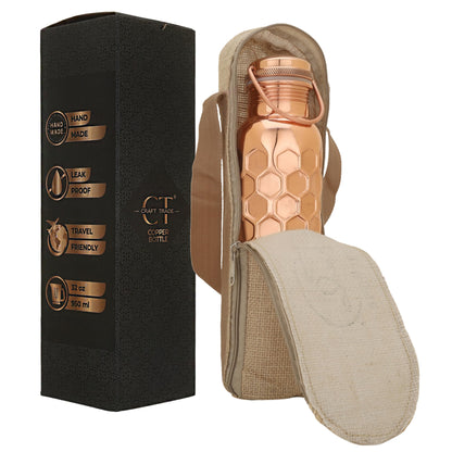 Pure Copper Water Bottle - Leak Proof Joint Less Indian Ayurveda Health- image 7