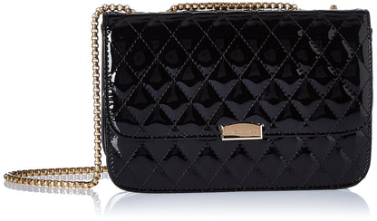 Lino Perros Women's White Faux Leather Handbag (BLACK)
