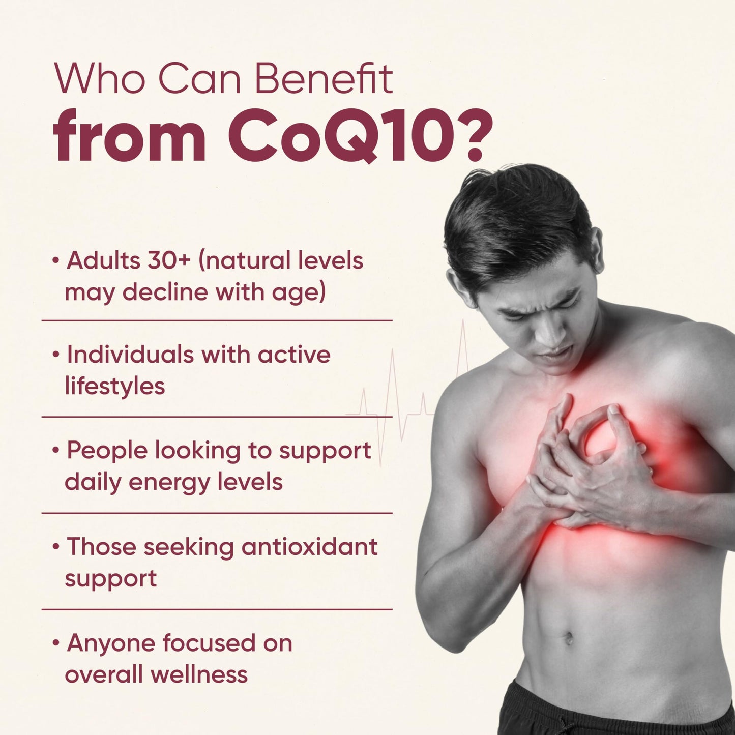 Vitaminnica Coenzyme Q10 200mg Double Strength Ubiquinone | 60 Veg Capsules | Supports Heart Health, Boosts Stamina & Powerful Antioxidant | Highly Absorption Formula