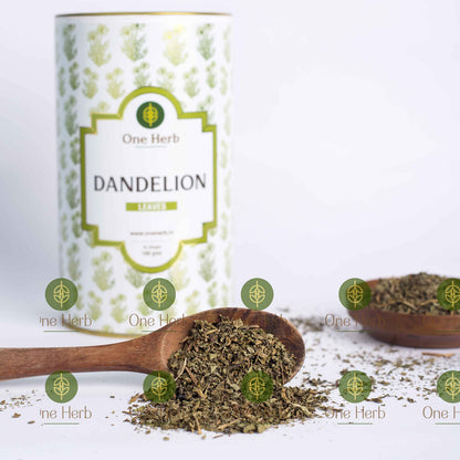 One Herb - Dandelion Leaves Tea 100g | Naturally Dried Dandelion Leaf | Single Ingredient Herbal Tea Infusion | Loose Leaf for Brewing