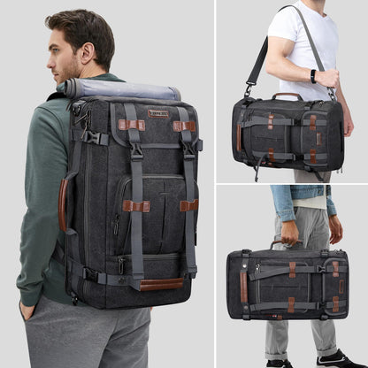 WITZMAN Canvas Backpack for Man Vintage Travel Backpack Large Laptop Ba- image 7