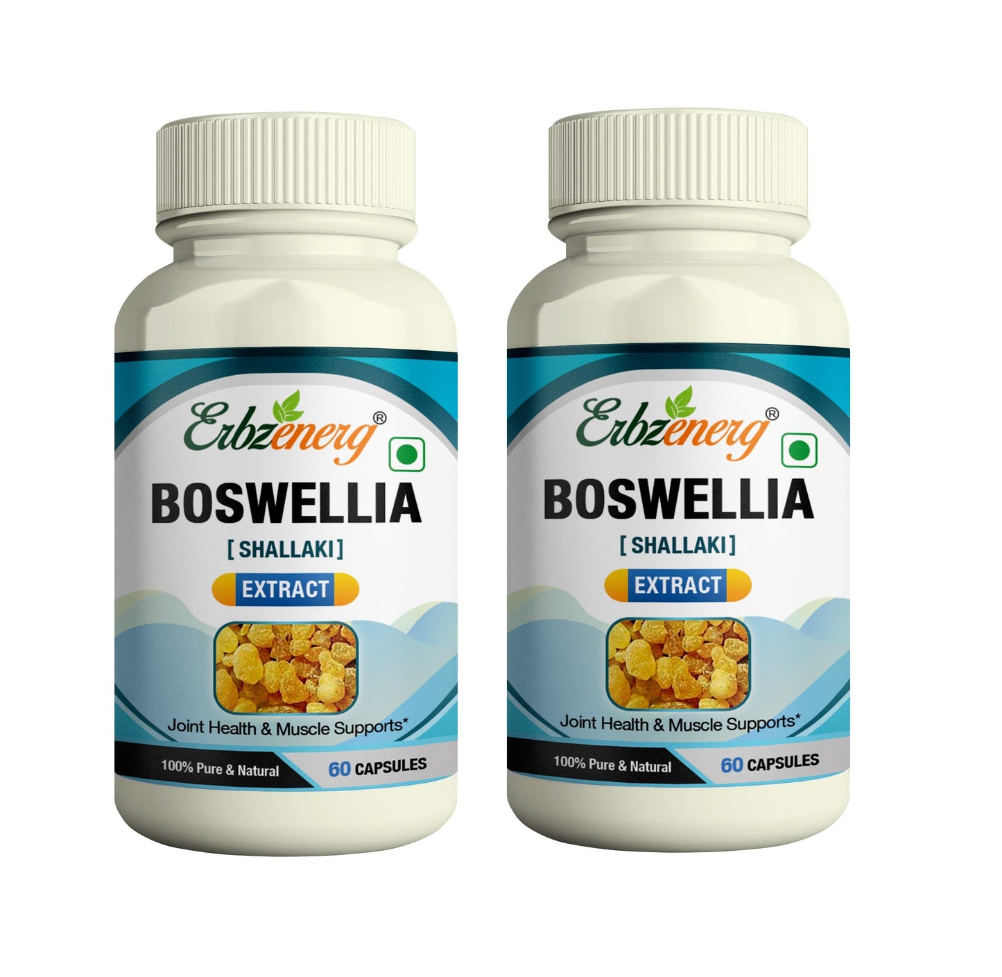 ERBZENERG Boswellia serrata (Shallaki) 60 Capsules (Pack of 2)