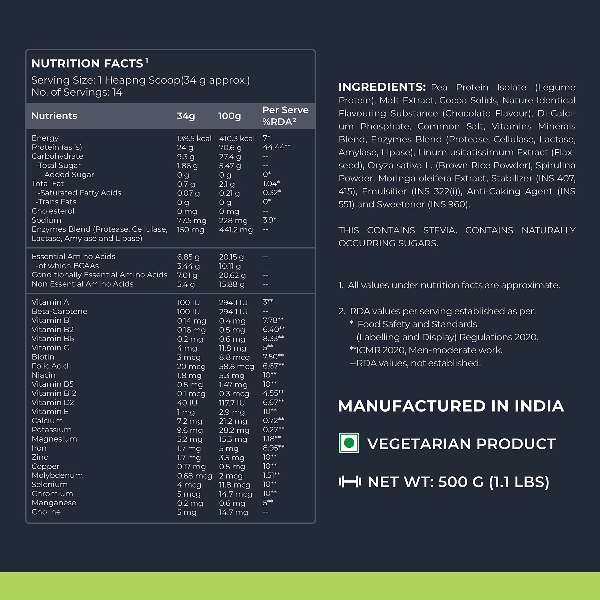 Nutrabay Wellness All Natural Plant Protein - 500g, Gourmet Chocolate |- image 8