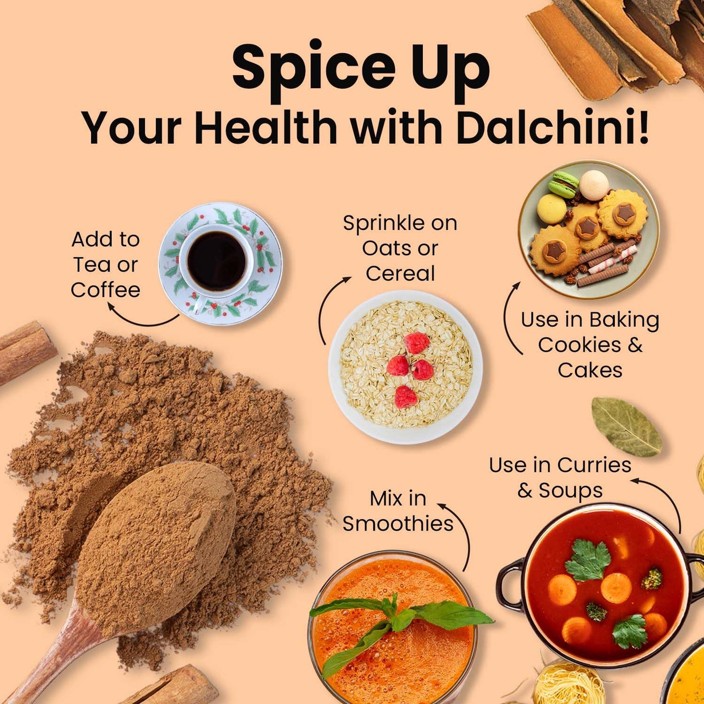 Pure Tree Certified Organic Dalchini Whole | 100 g | Cinnamon Stick | Cinnamon Bark | Spices Whole | Garam Masala | Sweet Aroma & Flavour