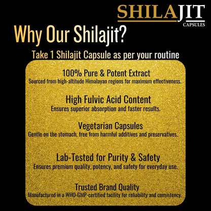 Knoll Shilajit 500mg High-Potency Capsules | Fulvic Acid >20% | Helps Boost Energy & Supports Metabolism | 10 x 3 Veg Caps (Pack Of 3)