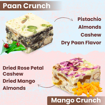 THE SWEET BLEND All Flavours Crunch Box 250g | 10 Unique Flavours of Crunchy Chocolate Mithai | Sweet Fusion Snack Bites for Raksha Bandhan - Rakhi