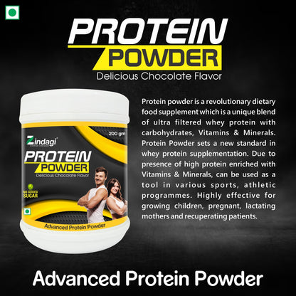 Zindagi Protein Powder for Adult - Whey Protein Powder - Health Supplements for Adult - Sugar Free Nutrition Drink (200 Gm)