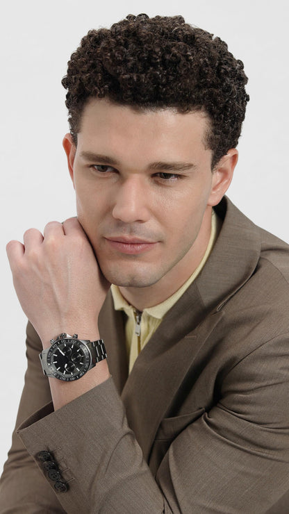 Fossil Men Stainless Steel Bannon Analog Gray Dial Watch-Bq2491, Band Color-Gray
