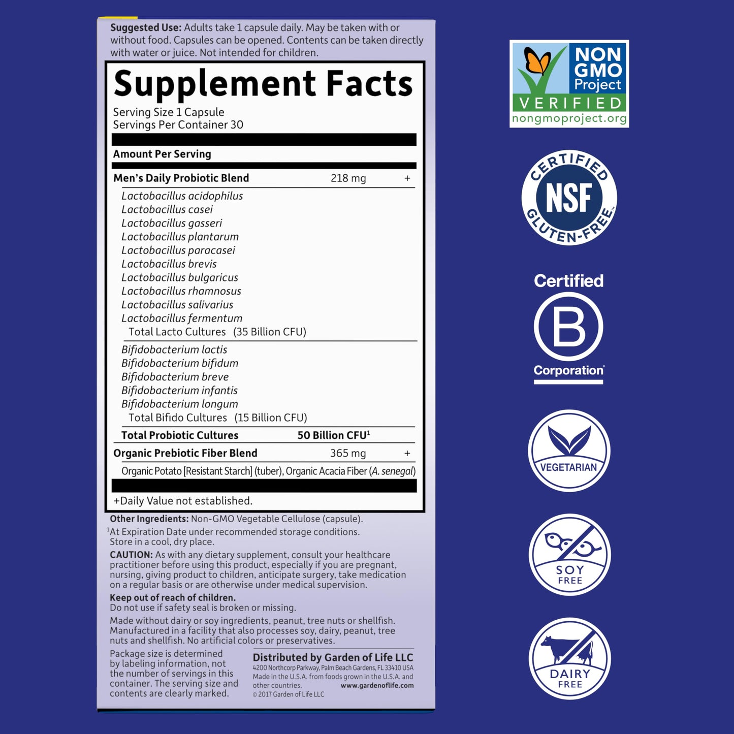 Garden of Life Probiotic Supplement for Men - Dr. Formulated Once Daily- image 4