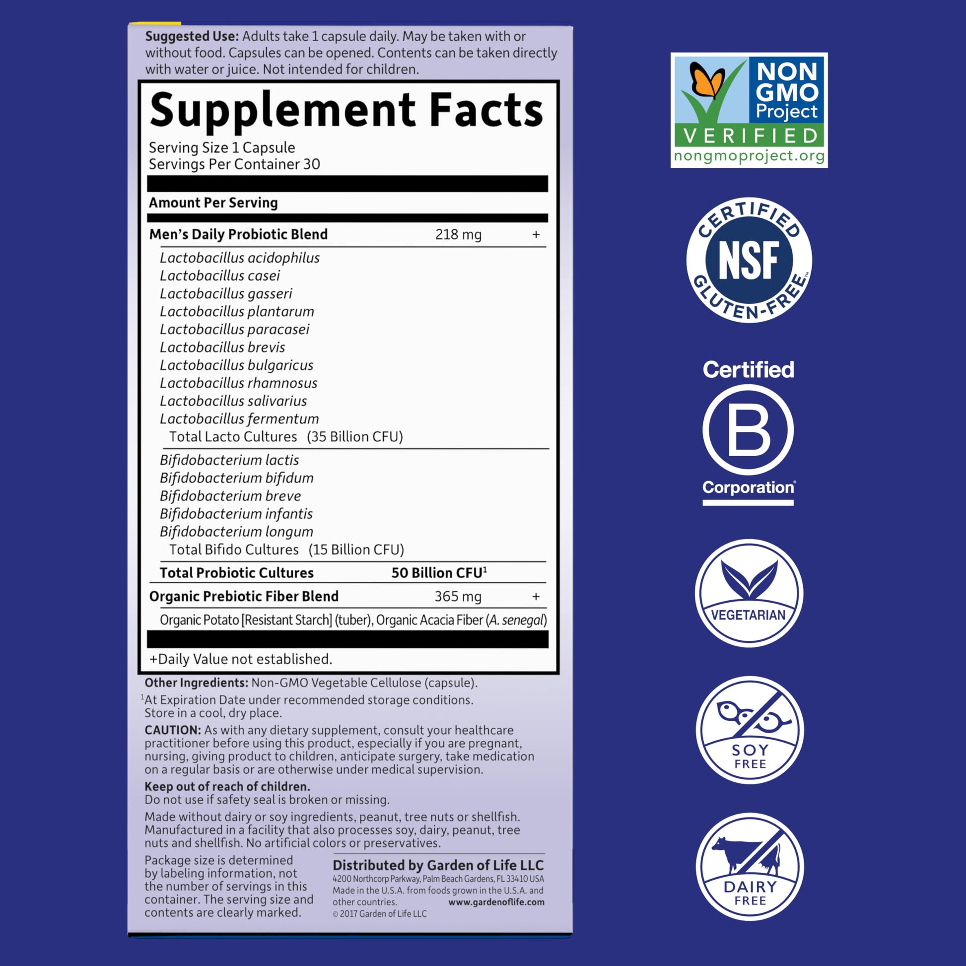 Garden of Life Probiotic Supplement for Men - Dr. Formulated Once Daily- image 4