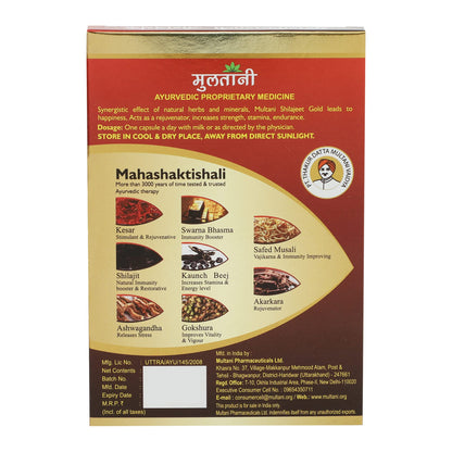 Multani Shilajeet Gold Capsule- With Gold, Kesar, Safed Musli & Shilaji- image 9