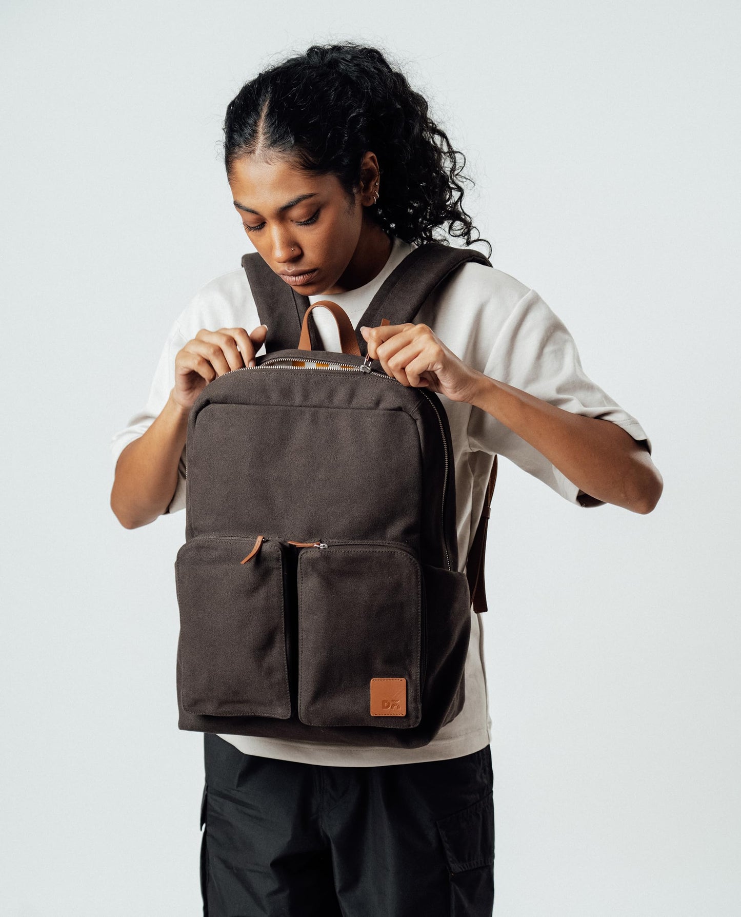 DailyObjects Clove Field Backpack (20L) | Casual Laptop Bag with Luggage Sleeve | Unisex Travel Backpack | Durable Canvas Material | Zippered Compartments with Pockets