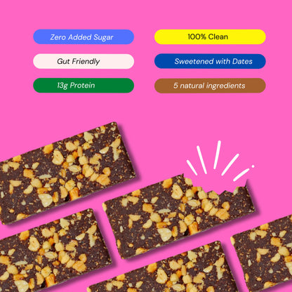 MONKEY BAR - Peanut Cocoa Protein Bars - 8 Bars, 50g each, 13g Protein,- image 5