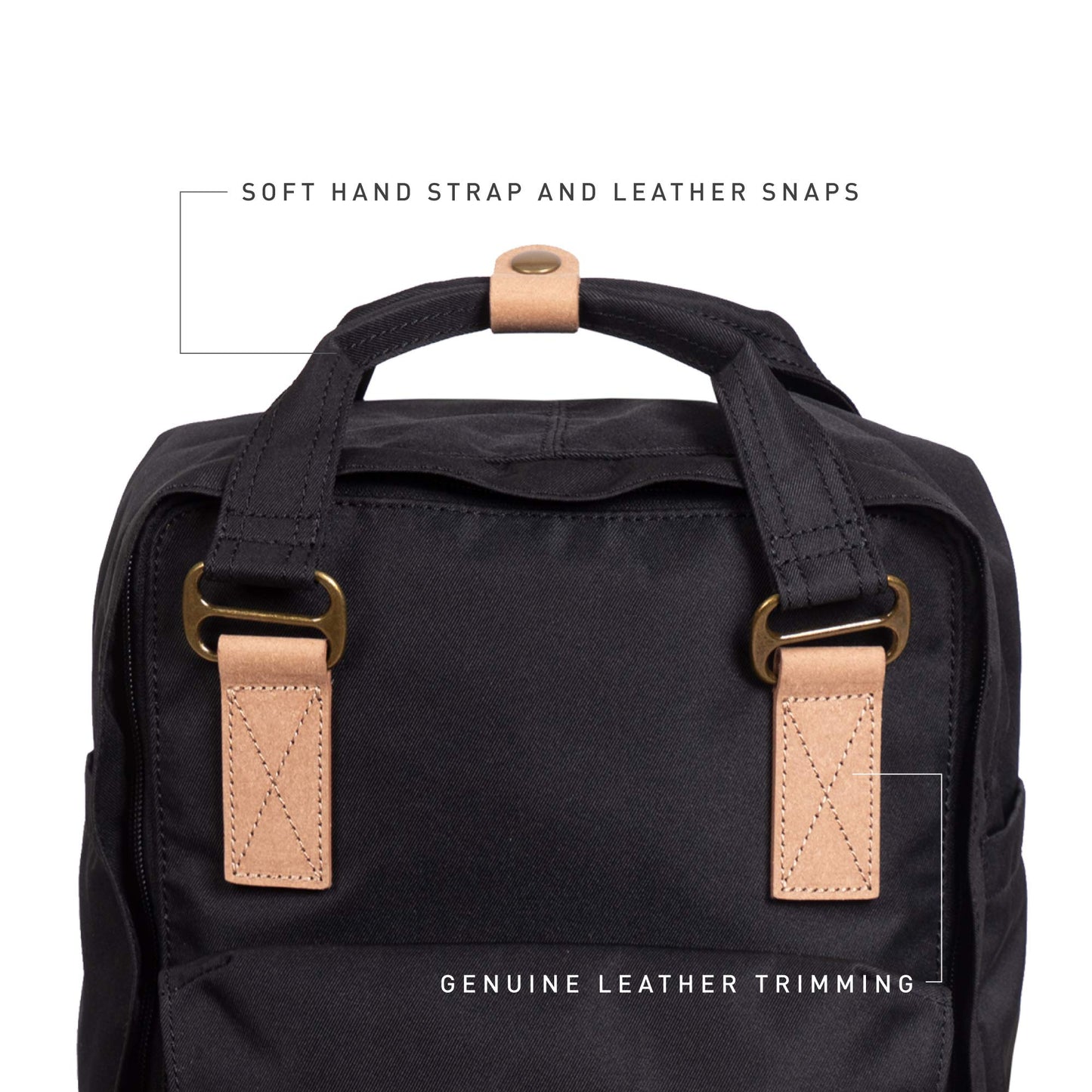 Doughnut Travel Laptop Backpack, Slim Durable Reborn Series Daypack Backpacks, Men & Women Fits 14 Inch Notebook, Black, One Size