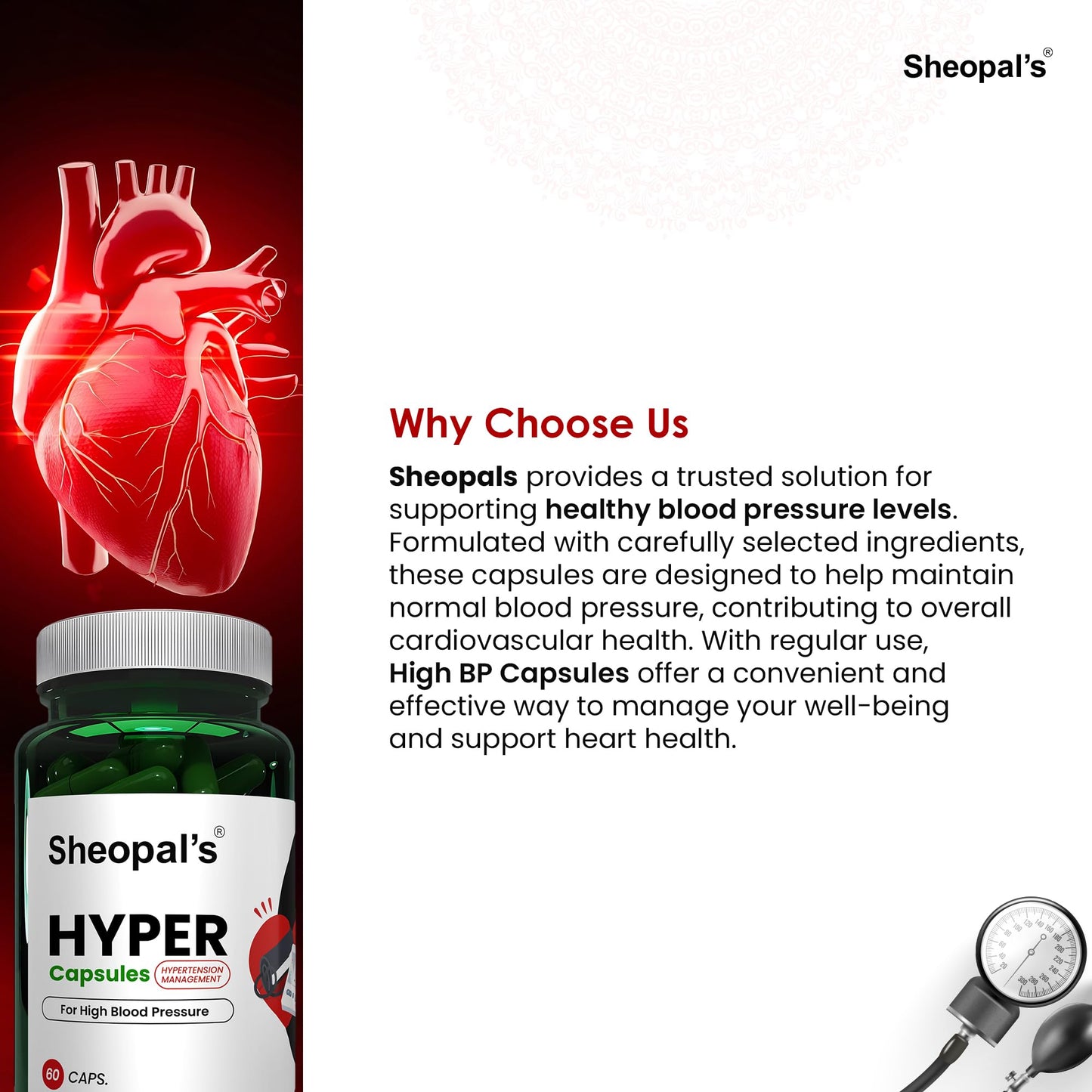 Sheopal’s Hyper Care Ayurvedic Capsules – Jatamansi, Brahmi, Arjuna, As- image 4