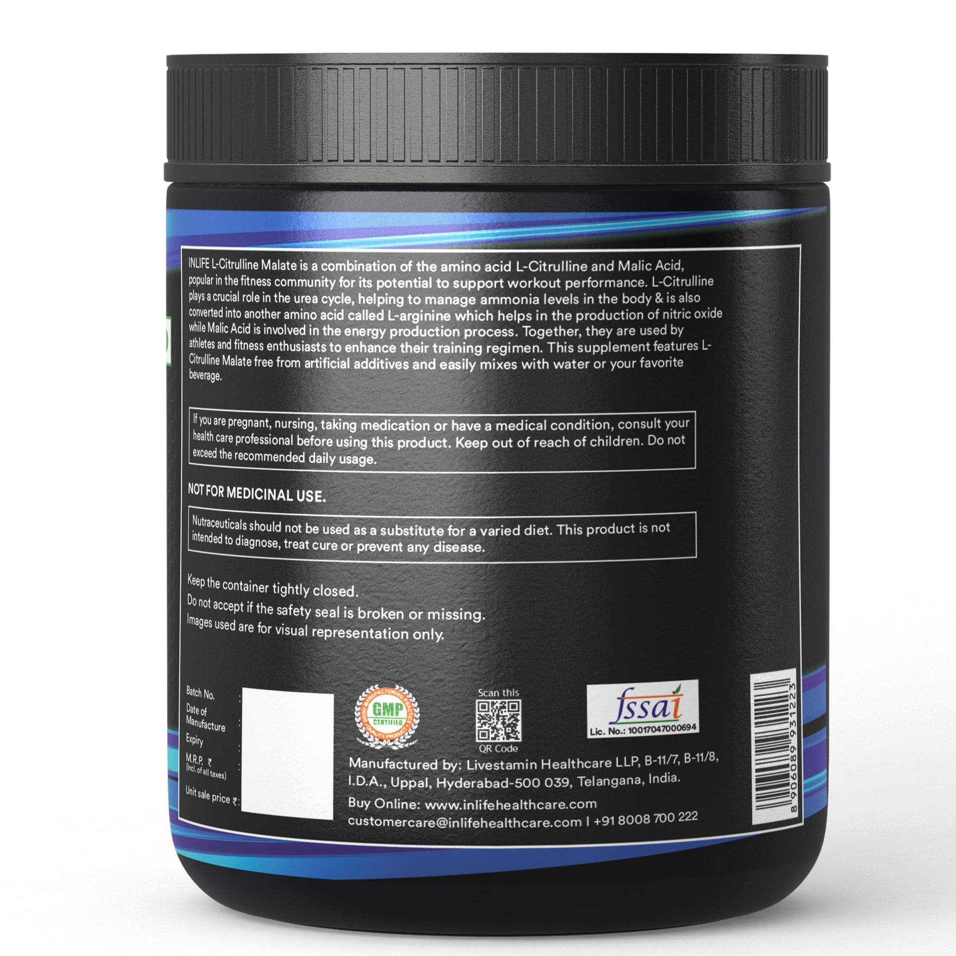 INLIFE Micronized Citrulline Malate Powder 2:1 Supplement, 200 grams –- image 5