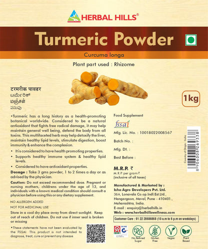 Herbal Hills Turmeric Powder (1 Kg Pack of 1)- image 2