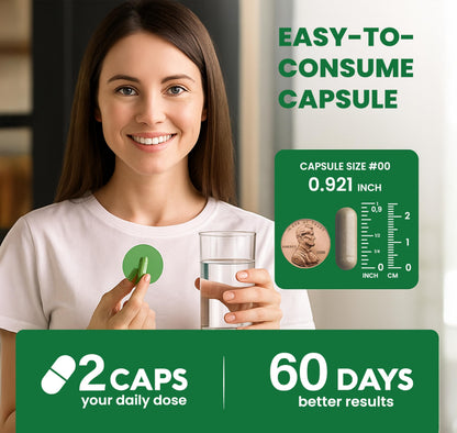 Grinbizz Lung Detox Capsules | Supports Lung Health, Respiratory Function & Mucus Removal | Herbal Antioxidant Cleanse | Ayurvedic Supplement for Immunity & Breathing Support | 60 Capsules