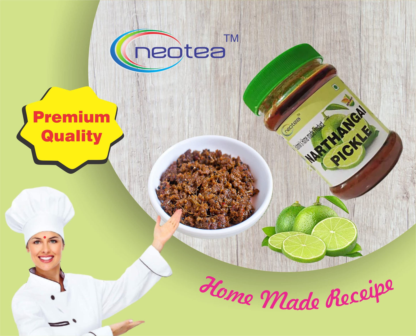 Neotea Homemade Kerala Narthangai Pickles Citron Pickle, 300 gm